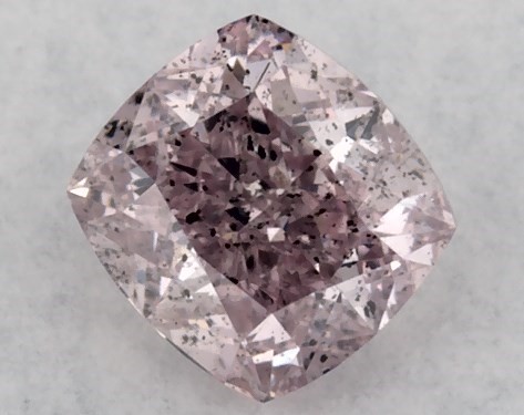 GIA 0.20 Carat Fancy Pink Purple-I1 Cushion Modified Cut Diamond